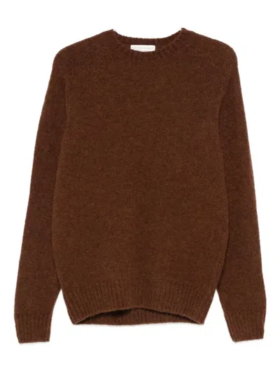 Filippo De Laurentiis Crewneck Sweater In Brown