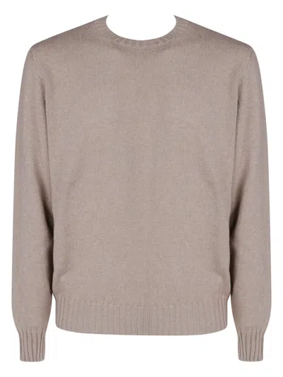 Filippo De Laurentiis Crewneck Wool Cashmere In Silver Aztec