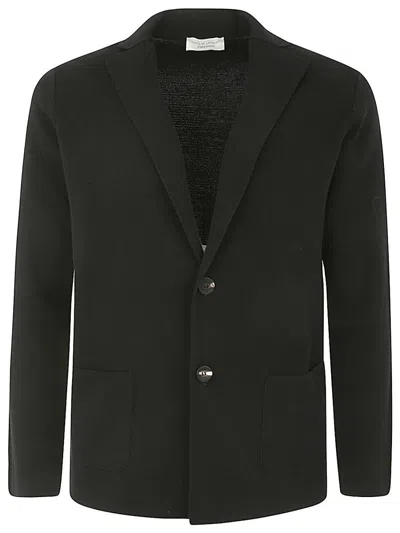Filippo De Laurentiis Double Breasted Jacket In Black