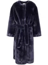 Filippo De Laurentiis "eco Mink" Long Faux Fur In Blue