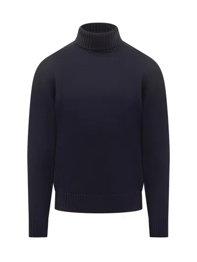 Filippo De Laurentiis Elegant Wool Turtleneck Sweater In Blu
