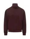 Filippo De Laurentiis Bordeaux Wool Turtleneck In Burgundy