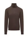 Filippo De Laurentiis Turtleneck Sweater In Brown