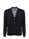 Filippo De Laurentiis Cardigan In Cotton Thread In Black