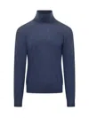Filippo De Laurentiis Turtleneck Sweater In Blue