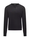 Filippo De Laurentiis Wool V-neck Sweater Black In Black