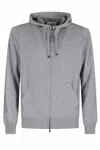 Filippo De Laurentiis Fullzip Cappuccio Lana Cashmere In Gray