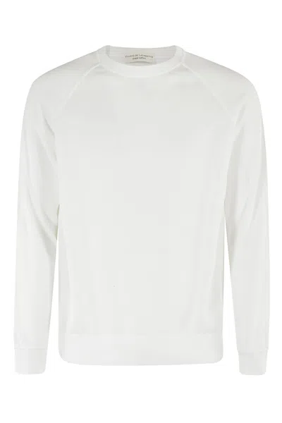 Filippo De Laurentiis G. Collo ml Raglan Cotone Crepe Fin. 12 In Bianco