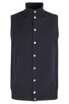 Filippo De Laurentiis Gilet Blouson Bottoni In Blu Notte