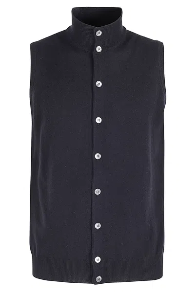 Filippo De Laurentiis Gilet Blouson Bottoni In Blu Notte