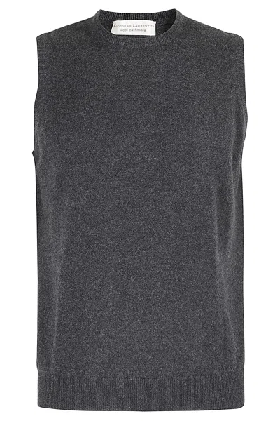 Filippo De Laurentiis Gilet Lana Cashmere In Antracite