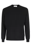 Filippo De Laurentiis Black Wool-cashmere Blend Crew Neck Sweater In Brown