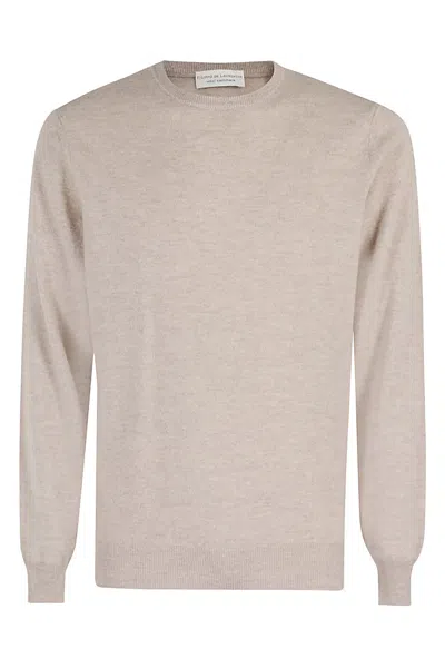 Filippo De Laurentiis Girocollo ml Lana Cashmere In Beige