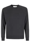 Filippo De Laurentiis Hammer Long Sleeve Round Neck Pullover In Antracite