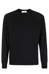 Filippo De Laurentiis Black Wool-cashmere Blend Crew Neck Sweater In Brown