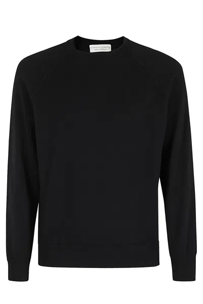 Filippo De Laurentiis Girocollo Raglan Lana Cashmere In Black