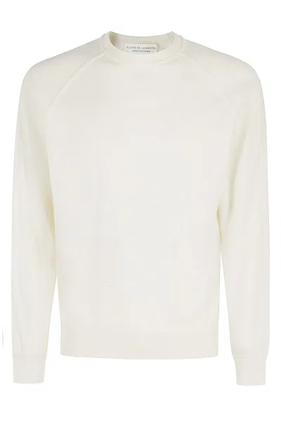 Filippo De Laurentiis Girocollo Raglan Lana Cashmere In White
