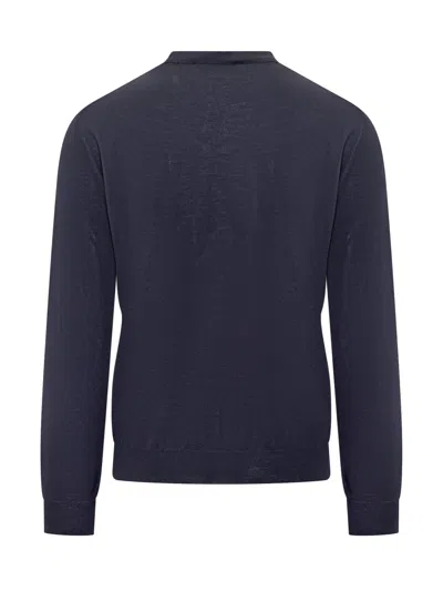Filippo De Laurentiis Gironeck Knitwear Sweater In Blu Aperto