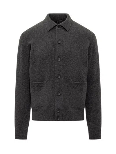 Filippo De Laurentiis Button-fastening Knitted Shirt In Gray