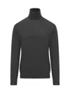 Filippo De Laurentiis Grey Turtleneck In Wool  In Gray
