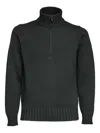 Filippo De Laurentiis Half-zip Wool Sweater In Green