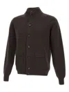 Filippo De Laurentiis High-neck Cardigan In Brown