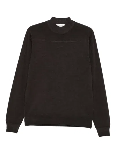 Filippo De Laurentiis High-neck Wool Sweater In Brown