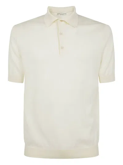 Filippo De Laurentiis Knitted Polo Shirt In Neutral
