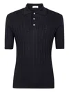 Filippo De Laurentiis Short Sleeves 3 Bottons Polo Shirt By Filippo De In Black