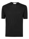 Filippo De Laurentiis Short Sleeves Round Neck Sweater In Black