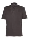 Filippo De Laurentiis Linen Polo Shirt In Brown