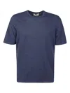 Filippo De Laurentiis Linen Short-sleeve T-shirt In Blue