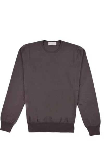 Filippo De Laurentiis Long-sleeved Crewneck Knitted Jumper In Grey