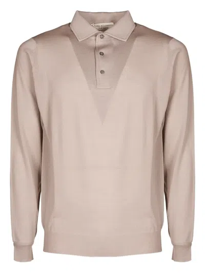 Filippo De Laurentiis Long-sleeved Polo Shirt In Multi