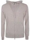 Filippo De Laurentiis Long Sleeves Cashmere Wool Full Zip Hoodie