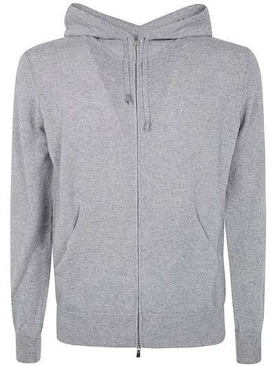 FILIPPO DE LAURENTIIS FILIPPO DE LAURENTIIS LONG SLEEVES CASHMERE WOOL FULL ZIP HOODIE
