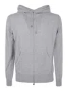 Filippo De Laurentiis Long Sleeves Cashmere Wool Full Zip Hoodie In White