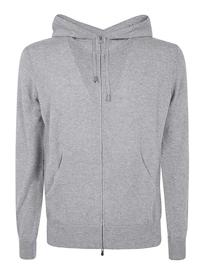 FILIPPO DE LAURENTIIS LONG SLEEVES CASHMERE WOOL FULL ZIP HOODIE