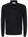 Filippo De Laurentiis Long Sleeves Polo In Black