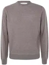 Filippo De Laurentiis Long Sleeves Cashmere Wool Round Neck Sweatshirt Clothing In Chestnut