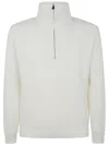 Filippo De Laurentiis Long Sleeves Half Zip In White