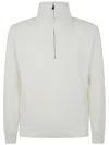 Filippo De Laurentiis Long Sleeves Half Zip In White