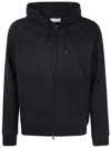 Filippo De Laurentiis Long Sleeves Hoodie Fullzip In Black