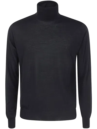 Filippo De Laurentiis Long Sleeves Merino Turtleneck Clothing In Black