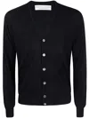 Filippo De Laurentiis Cardigan Bott ml R Merino In Blue