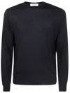Filippo De Laurentiis Long Sleeves Merinos Round Neck In Black