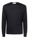 Filippo De Laurentiis Long Sleeves Merinos Round Neck In Black