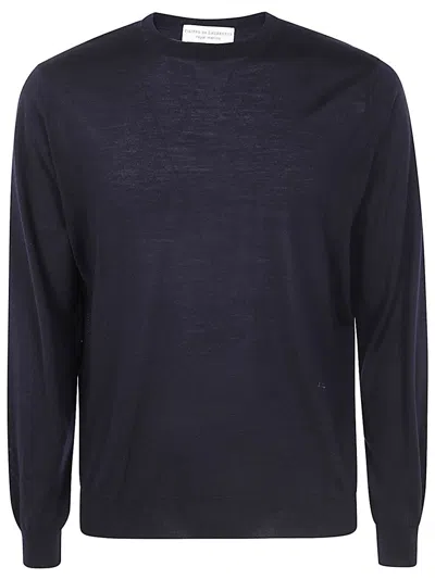 Filippo De Laurentiis Long Sleeves Merinos Round Neck Clothing In Blue