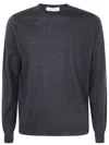 Filippo De Laurentiis Long Sleeves Merinos Round Neck In Grey