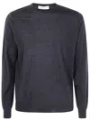 Filippo De Laurentiis Long Sleeves Merinos Round Neck In Grey